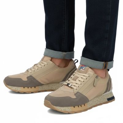 6. Herren-Sneaker aus Leder, beige, Filippo MSP7836