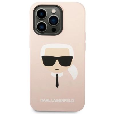 3. Karl Lagerfeld KLHCP14XSLKHLP iPhone 14 Pro Max 6.7" Hardcase rosa / rosa Silikon Karl`s Head