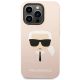 3. Karl Lagerfeld KLHCP14XSLKHLP iPhone 14 Pro Max 6.7" Hardcase rosa / rosa Silikon Karl`s Head