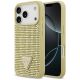 Guess Strass Dreieck Logo iPhone 17 Pro Hülle - Gold