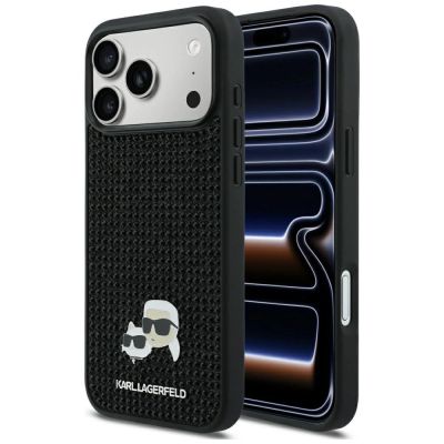 9. Karl Lagerfeld Strass-Hülle mit Karl&Choupette-Motiv für iPhone 17 Pro Max – Schwarz