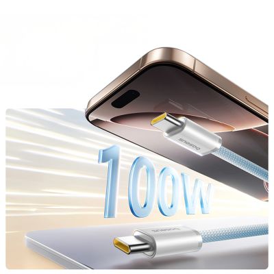 7. Baseus Dynamic 4 Pro 100W USB-C - USB-C-Kabel 1m - Blau
