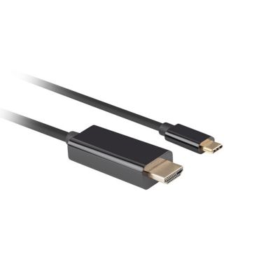 3. LANBERG USB-C(M)->HDMI(M)-KABEL 1M 4K 60HZ SCHWARZ CA-CMHD-10CU-0010-BK