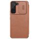 3. Nillkin Qin Leder Pro Case Hülle für Samsung Galaxy S22+ (S22 Plus) Kameraschutz Holster Cover Flip Case Braun