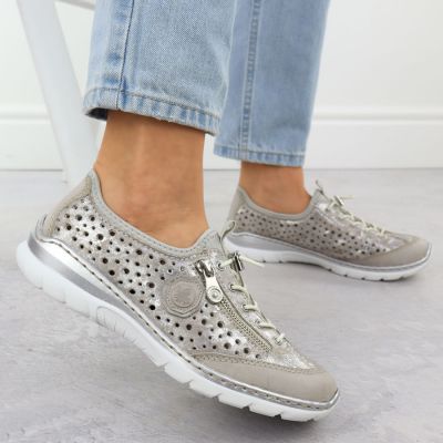 15. Rieker W L32P6-90 RKR764 durchbrochene Schuhe