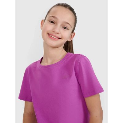 4. Normales, schlichtes Mädchen-T-Shirt 4F 4FJWSS25TTSHF2177-50S