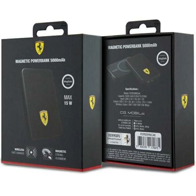 5. Powerbank Ferrari Metal Logo MagSafe 15W 5000mAh - schwarz