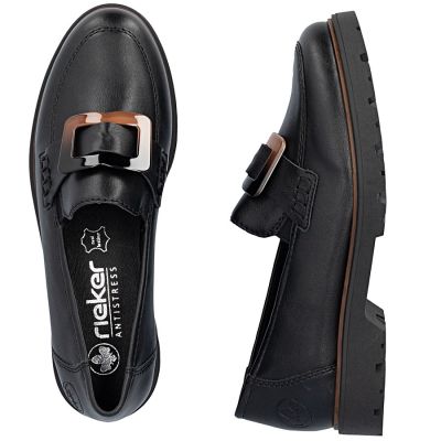 5. Schwarze Damen-Lords-Schuhe Rieker 45553-00