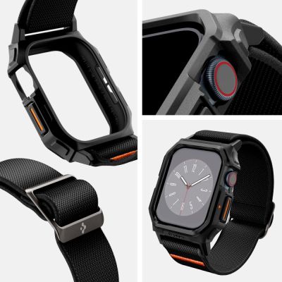 9. Spigen Lite Fit „PRO“ Armband für Apple Watch 10 42 mm – Schwarz