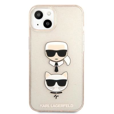 3. Karl Lagerfeld Glitzer Karl's & Choupette Head Case für iPhone 13 mini - Gold