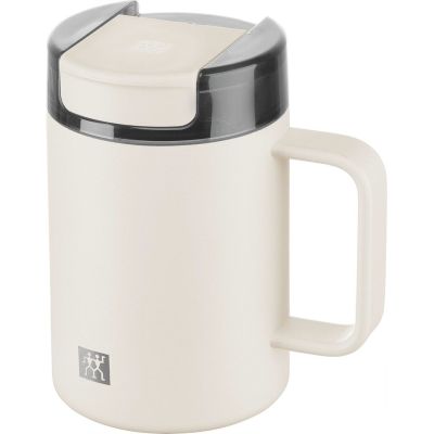 ZWILLING THERMO PLUS Thermobecher mit Henkel – 380 ml, cremefarben