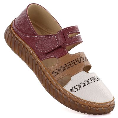 Artiker 58C1500 bequeme Lederschuhe mit Klettverschluss