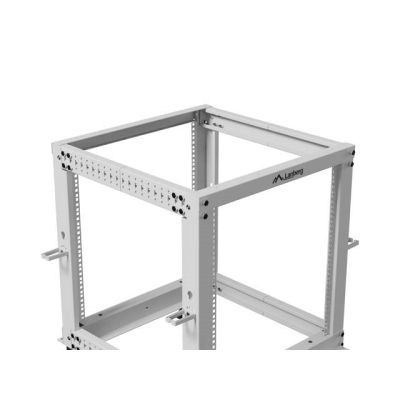 15. Open Rack 19'' 12U 600x600-1100 verstellbar grau Lanberg