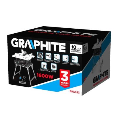6. Graphit 59G823 Holzsägenständer Schwarz, Grau 4 x Beine