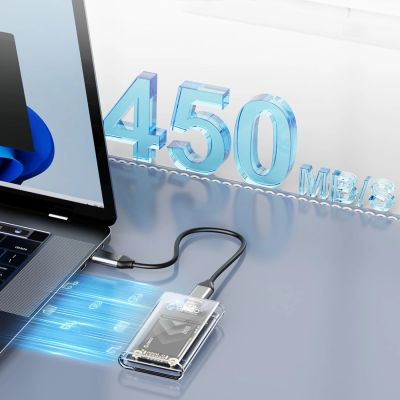 4. Orico TC10-MS MSATA USB-C 3.2 5Gb/s Festplattenmodul - Transparent