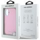 8. Karl Lagerfeld Saffiano Vollständig umwickelte längliche Metalllogo-MagSafe-iPhone 16-Hülle - Rosa