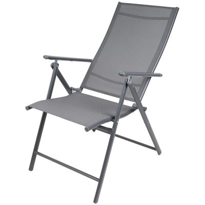 3. Gartenstuhl 57x68x106cm 2xTEXTLINE 7-Positionen-Set 2 Stück