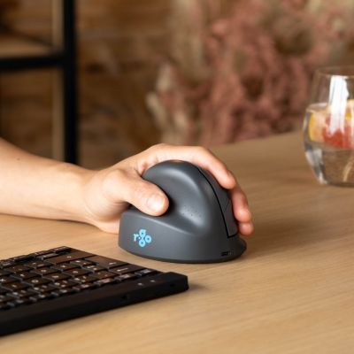 10. R-Go Tools R-Go HE Basic Vertikalmaus, ergonomische Maus, mittlere Größe (Handlänge 165–185 mm), Linkshänder, Bluetooth
