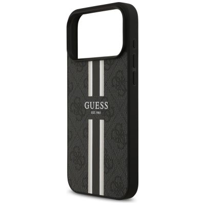 6. Guess 4G MagSafe-Hülle mit Printstreifen für iPhone 17 Pro Max – Schwarz