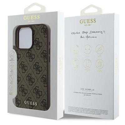 8. Guess 4G Classic Hülle für iPhone 16 Pro Max – braun