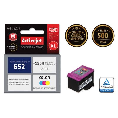 2. Activejet AH-652CR Tinte (ersetzt HP 652 F6V24AE; Premium; 21 ml; Farbe)