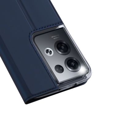 3. Dux Ducis Skin Pro Hülle für Oppo Reno 8 Pro Flip Cover Card Wallet Stand blau
