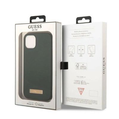 8. Guess GUHMP13MSBPLA iPhone 13 6.1" grün/khaki Hartschale Silikon Logo Plate MagSafe