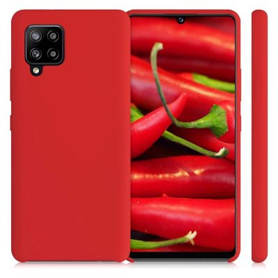 2. Silicone Case Flexibel Gummi Handyhülle Silikon Schutzhülle für Samsung Galaxy A42 5G rot