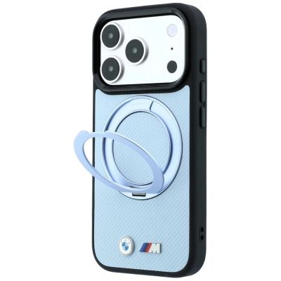 2. BMW Kevlar Ring Stand 360 MagSafe Hülle für iPhone 18 Pro / 17 Pro – blau