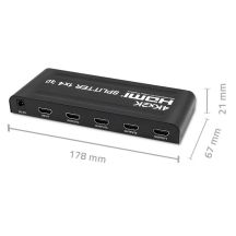QOLTEC Splitter 4xHDMI 4Kx2K | 3,4 GB/s