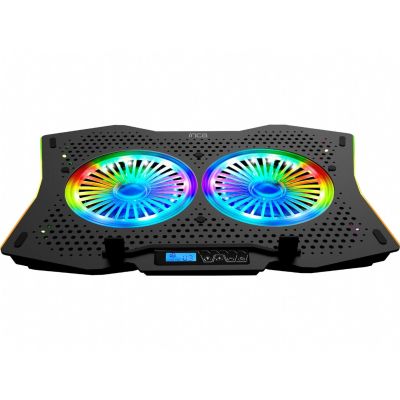 2. INCA Notebook-Kühler 2x 115x15mm Feuerzeug/RGB/1200RPM/2xUSB Einzelhandel