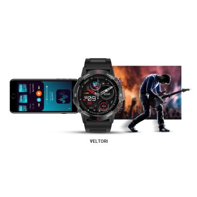 17. VELTORI VT110-1 Smartwatch Schwarzes Silikonarmband