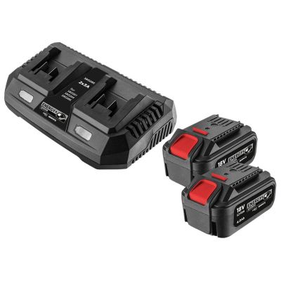 Energy+ Set mit 2 x 4-Ah-Akkus und Doppelladegerät