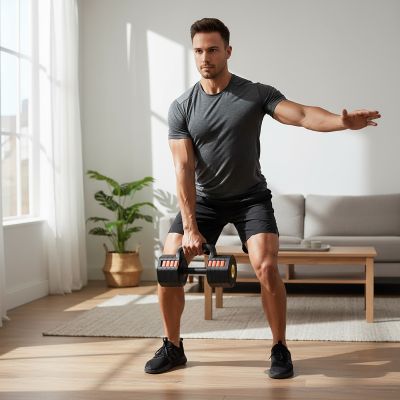 4. HL05 3-in-1 VERSTELLBARE HANTEL MIT UNTERSTÜTZUNG FÜR LIEGESTÜTZE UND KETTLEBELL-ÜBUNGEN HMS