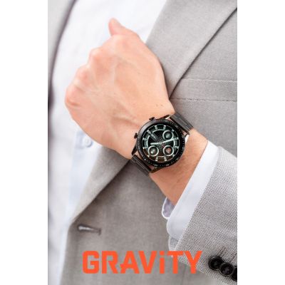 15. Smartwatch Gravity Schwarzes Armband und Band GT10-1