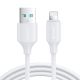Joyroom Long-Lasting Series A9 USB-A / Lightning 2,4A-Kabel 1 m – weiß
