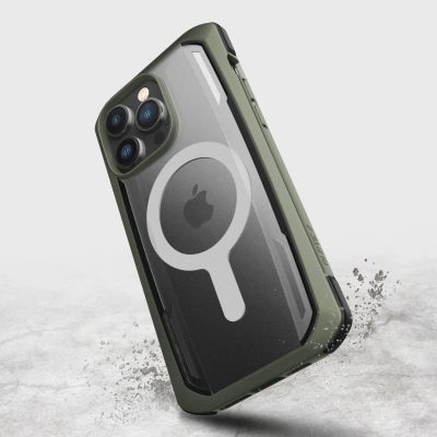 9. Raptic X-Doria Secure Case für iPhone 14 Pro Max mit gepanzerter MagSafe-Hülle grün