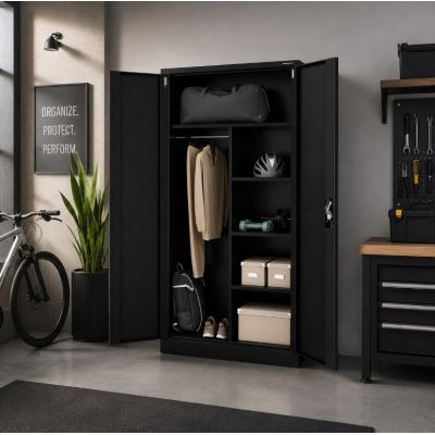 8. Iron Mate SATURN Metall-Werkzeugschrank 185x90x45 Schwarz RAL9005