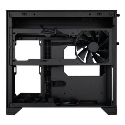 4. Lian Li O11 Vision-M PC-Gehäuse, Micro-ATX, gehärtetes Glas – schwarz
