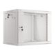 13. Lanberg WF01-6409-10S einteiliger Schrank (9 HE; 500 mm / 600 mm / 450 mm; Wandmontage; Glas; 19 Zoll; grau)