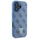 9. Guess Leder-Umhängetasche mit Metalllogo und Strasssteinen für iPhone 16 – Blau