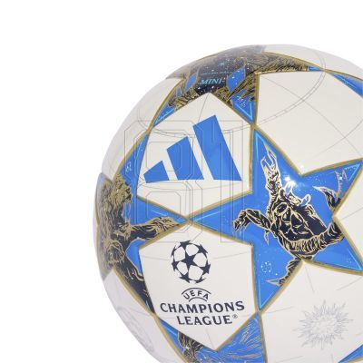 4. adidas UCL Mini 25/26 League Stage Fußball Weiß, Blau und Gold JP1544