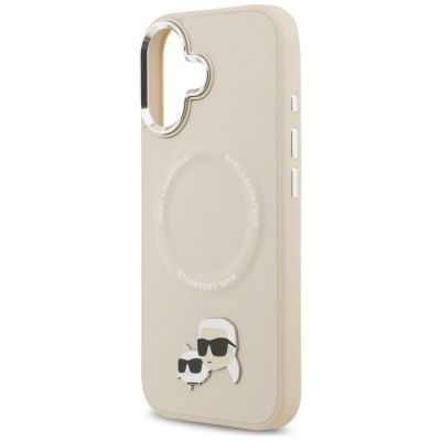 6. Karl Lagerfeld Karl & Choupette Pins MagSafe Case für iPhone 17 - Beige