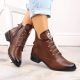 3. Jezzi W JEZ412C isolierte flache Stiefeletten, braun