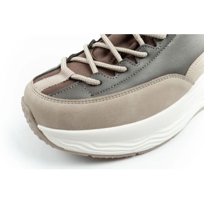 6. Lee Cooper Damen Sport-Sneaker, modisch, bequem, Overknee, beige