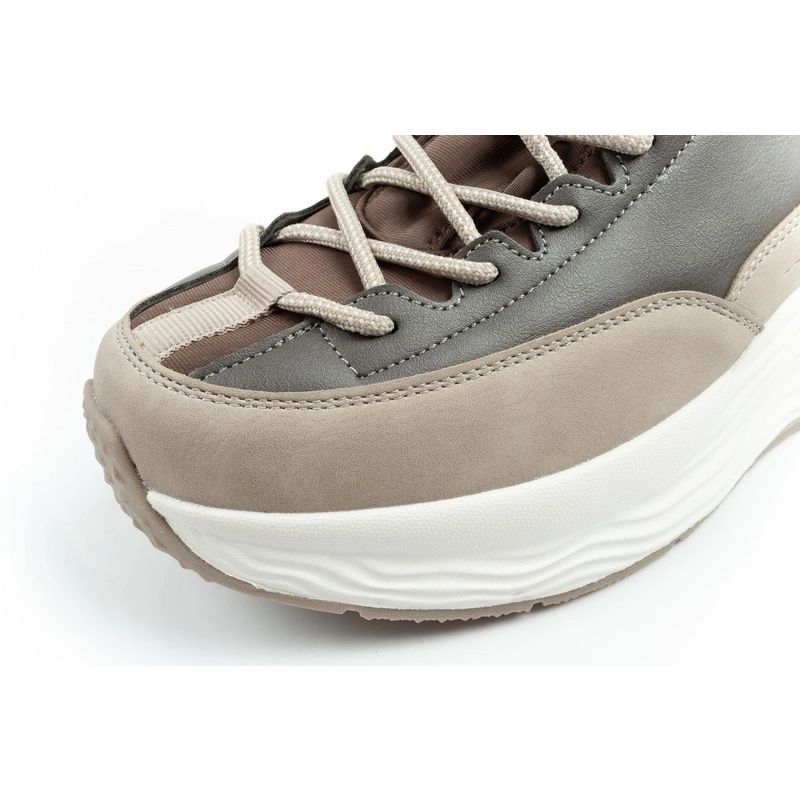 6. Lee Cooper Damen Sport-Sneaker, modisch, bequem, Overknee, beige