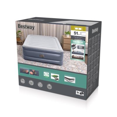 Bestway 6713I / 23 Luftmatratze Doppelmatratze Grau Unisex