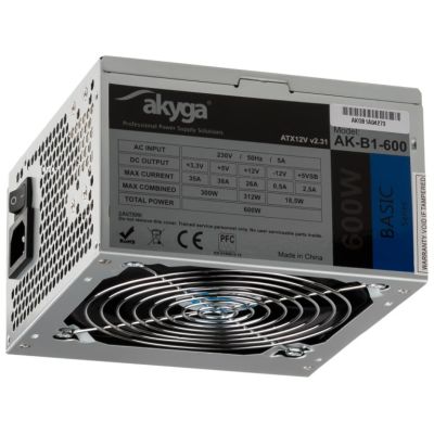 5. Akyga Basic AK-B1-600 Netzteil (600 W; passiv; 120 mm)