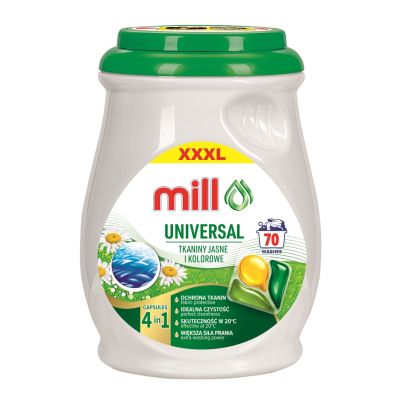 MILL PROFESSIONAL 3er-Pack Universal-Waschmittelkapseln, 70 Stück