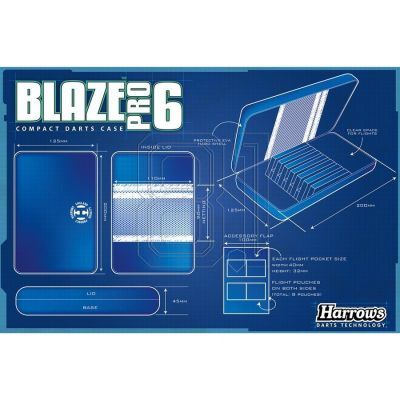 3. Harrows Blaze Pro 6 Case BLAZEPRO6 Dart-Case